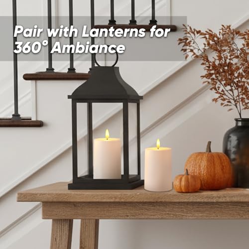 Image of Raycare 3 inchx4.5 inch White Outdoor Waterproof Flameless Candles with Remote and Timer, Realistic LED Candles, Battery Operated Electric Fake Pillar Candles for Porch, Patio, Garden, Set of 2