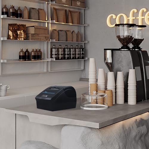 ACLAS Quittungsdrucker Thermodrucker 80mm mit ESC/POS für Registrierkasse Kassenschublade (150mm/s, USB+D9 Seriell Port)…