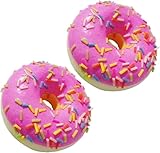JENWUN Künstliche Donuts, Stressabbau, Donuts, künstliche Donuts, Dessert, Kuchen, Partyzubehör, Dekoration, Lebensmittelrequisiten, Küche, 2 Stück