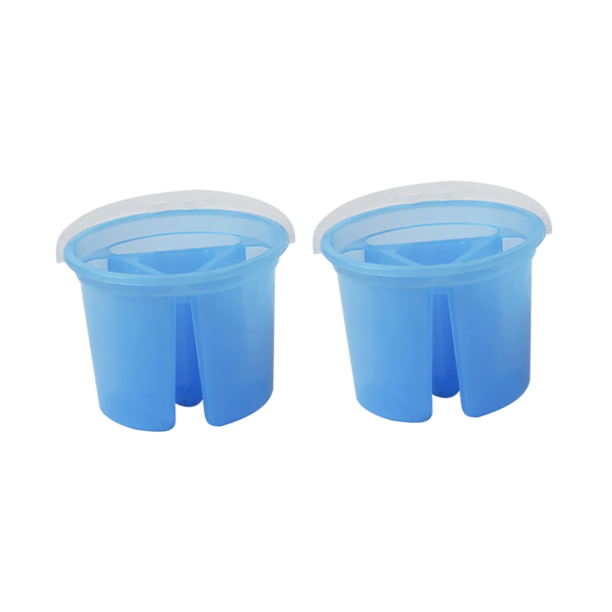 Veemoon 2Pcs Portable Leak Brush Washer Bucket Paint Brush Cleaning Basin for Watercolor and Supplies Random Colors
