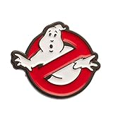 Pyramid Ghostbusters Emaille-Anstecknadel (Logo-Design), 7,9 x 8 cm, Einheitsgröße, Emaille, Metall, Silber, Ohne Edelstein