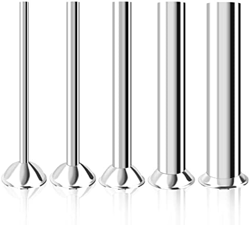YBS 5 Sizes Stainless Steel Sausage Stuffing Tubes and Sausage Stuffer Funnels for #5 Sausage Stuffers