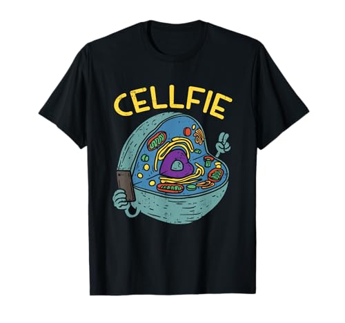 Cell Fie Funny Cellfie Selfie Ciencias Biología Profesor Camiseta