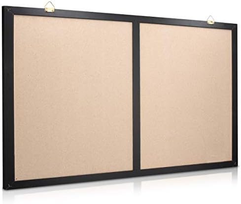 Navaris Combination Chalk and Cork Board - 50 x 70 cm Magnetic Chalkboard Combo Memo Notice Pin Board for Wall - Includes Chalk, Push Pins, Magnets