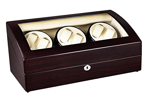 Enrollador automático de 6 relojes silencioso y cajas de visualización con batería