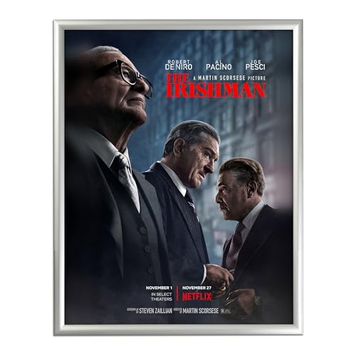 M&T Displays Snap Poster Frame 22x28 Inch Silver 1