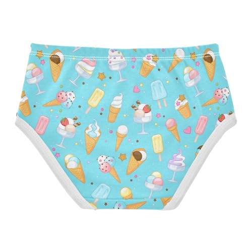 Little Girl Underwear Toddler Panties Kids Undies Ice Cream Soft Cotton Briefs 2T-8Y2