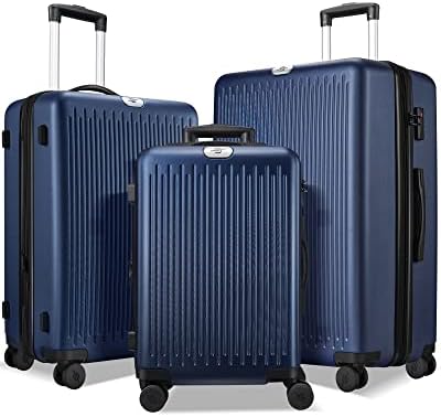 3 Piece Luggage Sets Expandable, Hardshell Travel Suitcase with Double Spinner Wheels and TSA Lock