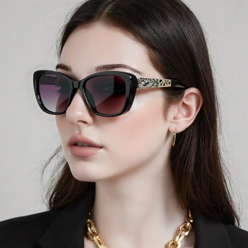 SIPHEW Women Polarized Sunglasses w UV Protection | Womens Vintage Square Wrap Lightweight Shade2