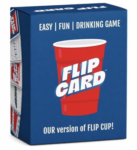 Flip Card - Best New Drinking Game. Simple to Play Super Fun and Extremely Suspenseful Card Game for Parties