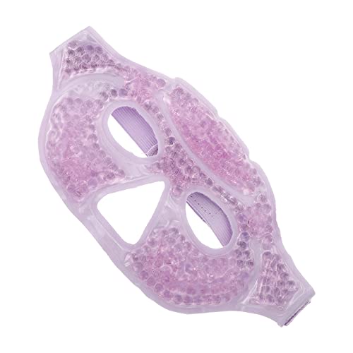 FOMIYES Reusable Cooling Eye for Dark Circles and Puffiness Relief Soft Plush Dual-sided Heat Therapy Eye Patch for Travel and Sleeping Light