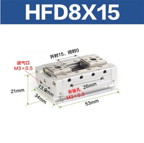 Cylindre pneumatique HFD8X15 compact pour intégration sur machine d'assemblage - 3