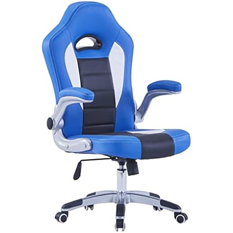 vidaXL Silla Gaming Oficina Giratoria Ajustable Azul Cover
