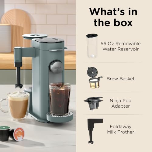 Ninja Pods & Grounds Coffee Maker, K-Cup Compatible, Sage Green, PB051SG - image 8