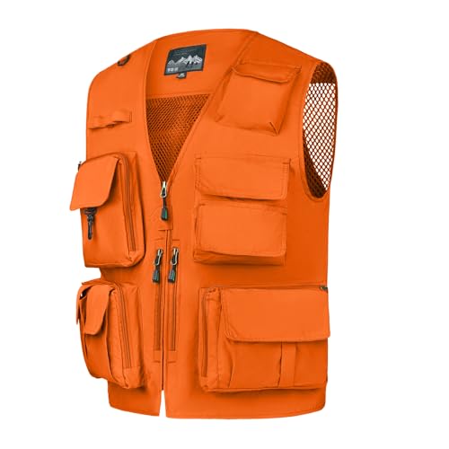 AOTORR Mens Outdoor Work Safari Cargo Photo Travel Fishing Vests for Men with Multi-pockets2