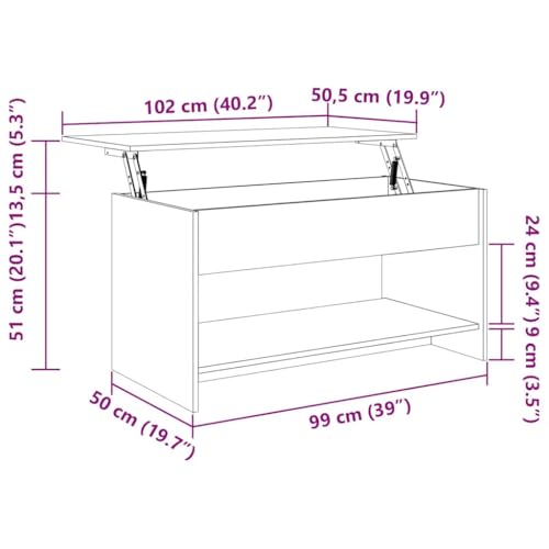 Table d'appoint pour canapé marron avec plateau réglable pour manger ou travailler