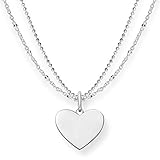 [page_title]-THOMAS SABO Damen-Kette Love Bridge Herz 925 Sterling Silber Länge 40 bis 45 cm LBKE0004-001-12-L45v