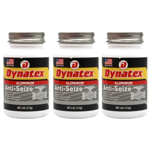 Image of Dynatex Aluminum Anti-Seize 4 oz Can - General Purpose, Prevents Galling Seizing Corrosion, High Heat & Pressure Resistant, Aluminum & Graphite (3-Pack)