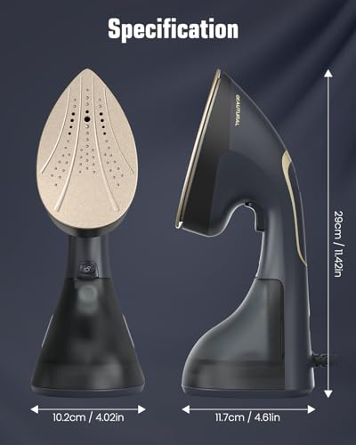 BEAUTURAL Steamer for Clothes, 2-in-1 Steam & Iron, 1200W Handheld Powerful Garment Fabric Wrinkle Remover with Burst Steam, Ceramic Heating Plate, 30-Second Fast Heat-up, Auto-Off (Only for 120V) - Image 3