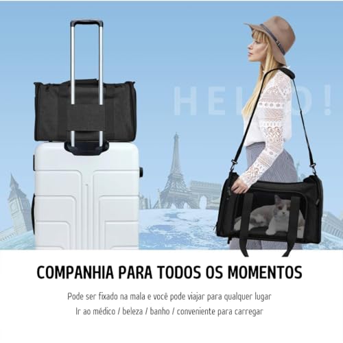 Bolsa Transportadora de Cães e Gatos Pequenos e Médios (até 6,8 kg), Transporte Gato, Transporte Cac