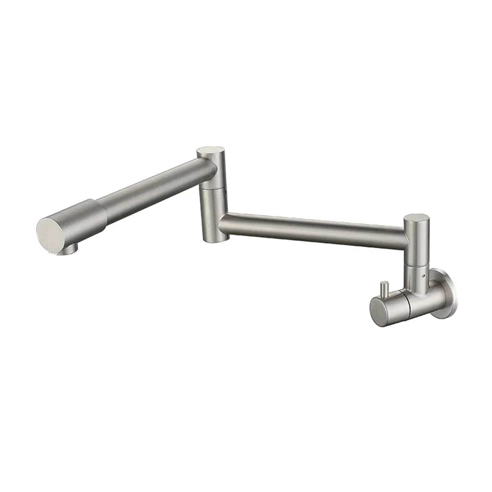 Rubinetto riempitore pentole montaggio a parete rubinetto lavello cucina spazzolato pieghevole allungabile con doppio giunto bracci oscillanti maniglia singola(Brushed)
