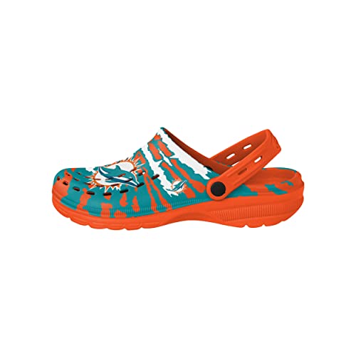 Image of FOCO Mens NFL Team Logo Tie-dye Garden Water Sandals Shoes Slipper Clogs with Strap