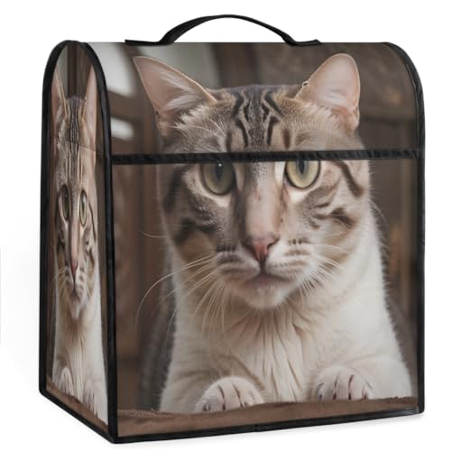Coffee Maker Cover Cute Cat Kitchen Appliance Covers Small Appliance Covers Blender Cover Juicer Cover Dust Covers for Kitchen Appliances with Top Handle and Pockets,Washable,B411