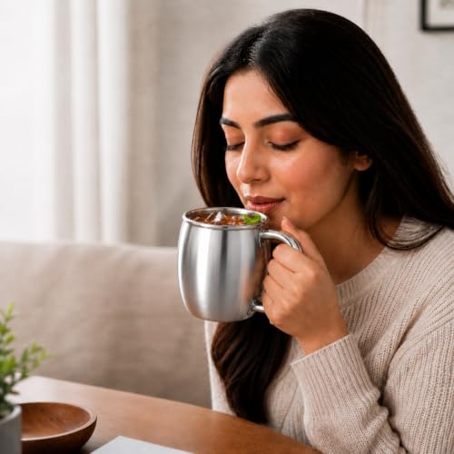 Image of Stainless Steel Chug Mug 500ml | Premium 304 Food Grade Steel | Unbreakable, Rust-Proof | for Milk, Coffee, Beer, Cocktails | Home, Office & Outdoors