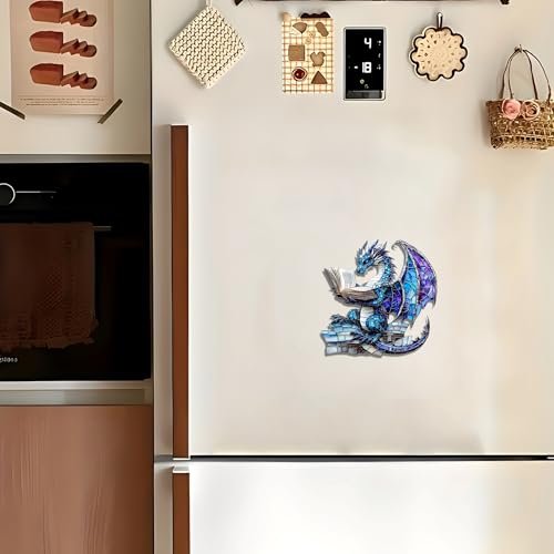 Imán decorativo para nevera dragón azul acrílico miniatura 6