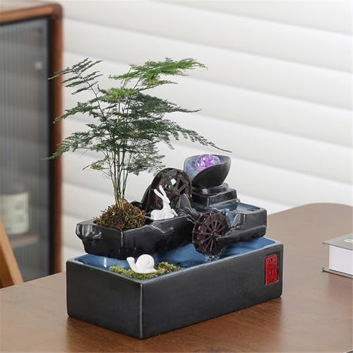 Fontaine bureau et table avec roue de méditation pour décoration zen - 5