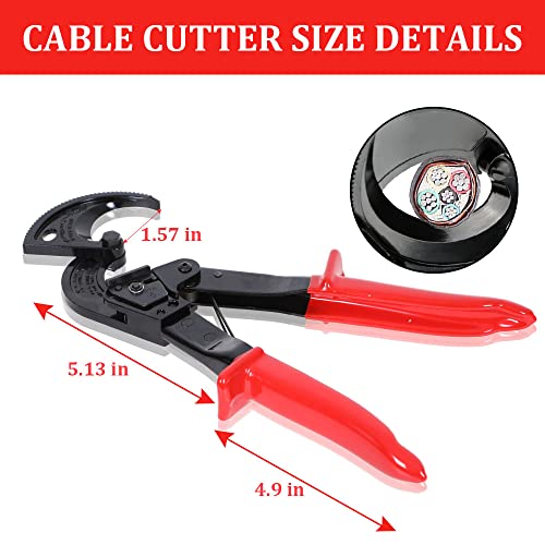Sogyupk Ratchet Cable Cutter,Manual Mechanical Heavy Duty Copper Aluminum Ratchet Wire Cutting, One Of The Electrician's Tools (Ratchet Cable Wire Cutter Can Cut Wire Up To 240Mm²). #TOP1