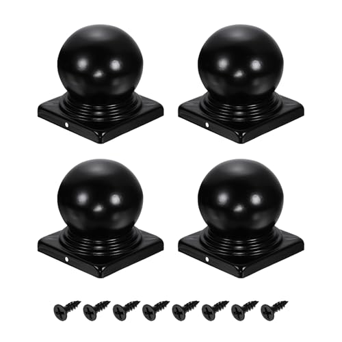 Tapas para postes de valla 4x4 impermeables cubierta metal cuadrado negro exterior