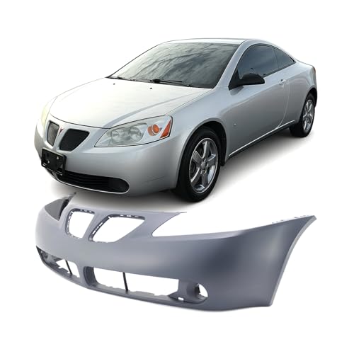 Image of FitParts Compatible with Pontiac G6 2005-2009 Front Bumper Cover | Primed, With Fog Light Holes, Without Parking Sensor Holes, Sedan /Coupe /Convertible, Ready to Paint, OEM 19151158, GM1000731