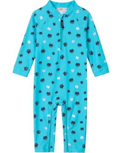 Image of weVSwe Baby Boy UPF 50+ Rash Guard with Crotch Zipper 0-3 Years | Long Sleeve UV Swimsuit, Easy Diaper Changes, Quick-Dry Stretchy Fabric, Beach & Pool Essential, OEKO-TEX certified