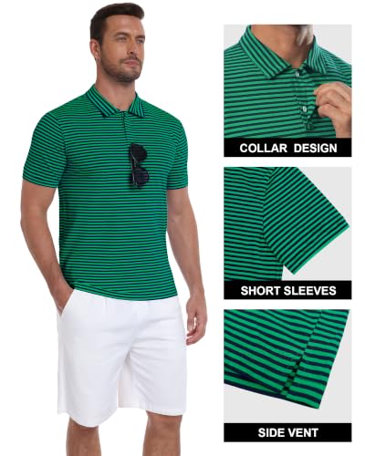 DOWMQ Mens Golf Shirt Cotton