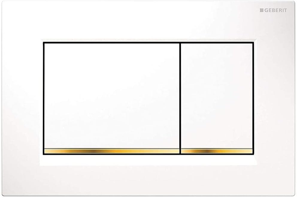Geberit Dual Flush Push Button sigma30, 115.883. KK. 1, White/Gold/White