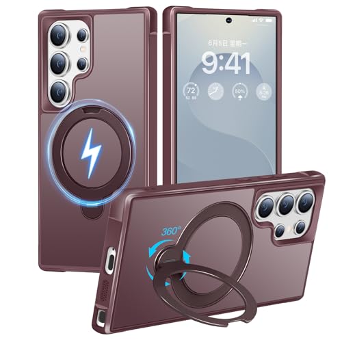 Support magnétique robuste pour coque Samsung S25 Ultra antichoc et anti-trace