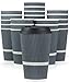 Glowcoast Disposable Coffee Cups With Lids - 16 oz To Go Coffee Cup (80 Pack). Large Travel Cups Hold Shape With Hot and Cold Drinks, No Leaks! Insulated Ripple Cups Protect Hands, No Sleeves needed!