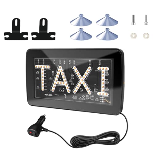 Godpqiui Panneau Taxi,Signalétique VTC 12 Volts | Lampe Haute Luminosité avec Ventouse pour Tableau de Bord Pare-brise Fenêtre VTC Livraison