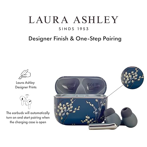 Image of Laura Ashley Skylark True Wireless Earbuds for iPhone & Android - (ENC) Enhanced Noise Cancelling Bluetooth Earbuds with Mic - Up to 45 Hours Battery Life 5.4 Bluetooth Ear Buds - in Ear Headphones