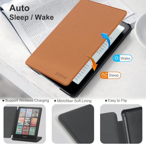 Image of CoBak Case for 7 inch E-Readers - All New PU Leather Cover with Auto Sleep Wake Feature for E-Readers 2024 Released
