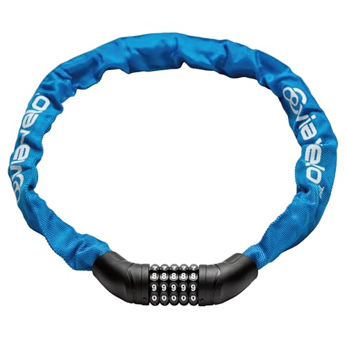 Via Velo Bike Chain Lock, 5-Digit Resettable Combination Heavy Duty Anti-Theft Bicycle Lock, 2.95 Ft...