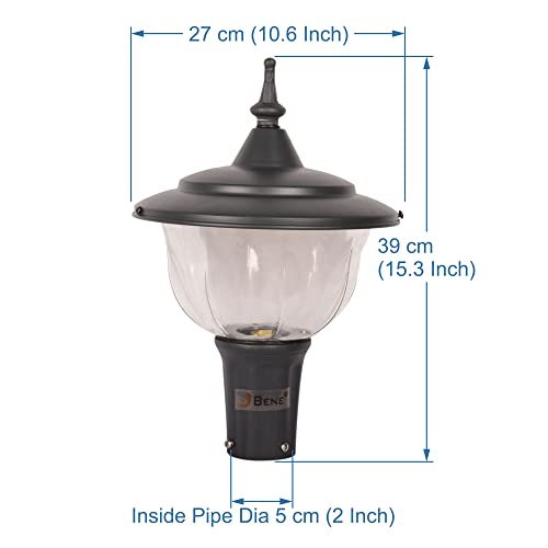 Image of BENE Aluminium Round Adam Garden Light 27 Cm Clear, Grey, Pack of 2 Pc