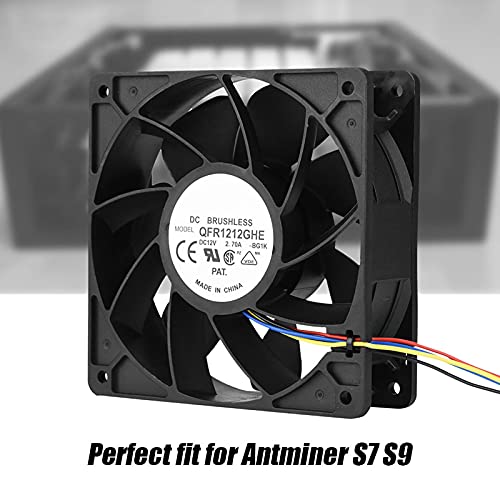 Ventilador Antminer S7 S9 evita sobrecalentamiento con rodamientos de precisión y 4 pines 5