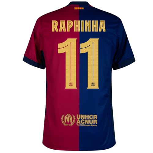 Raphinha Home Soccer Jersey for Men Fan Version (US, Alpha, Medium, Regular, Regular, Home)