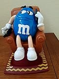 Blue on Recliner Candy Dispenser by M&M Characters Blue Sitting on Recliner with Cellphone & TV Remote dispense candy, gumballs, nuts, snacks and treats for children, kids, adults