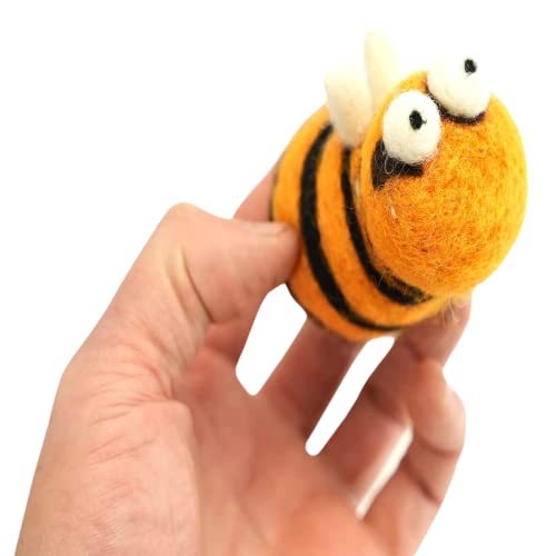 image for Woolbuddy Needle Felting Kit for Beginners Adults, Bee and Ladybug Ani
