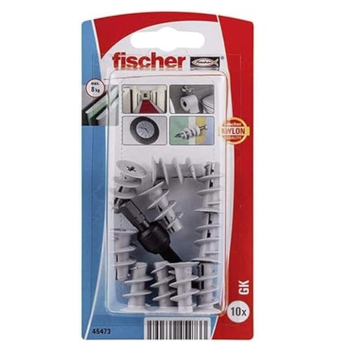 fischer - Tacos Compatibles con Placas de Yeso PLADUR® autoperforantes, 10 unidades