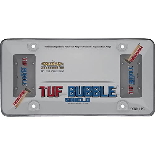 Cruiser Accessories 73200 Tuf Bubble Shield License Plate Frame, Smoke,1 Frame #1