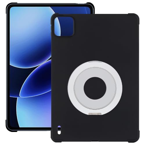 Coque Xiaomi Pad 8 Pro 2025 avec support de bureau rotatif noir et argent